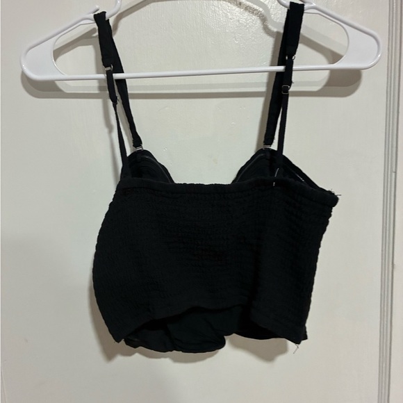 Abercrombie & Fitch Black Ruffled Camisole Crop Top Size M - Picture 4 of 4
